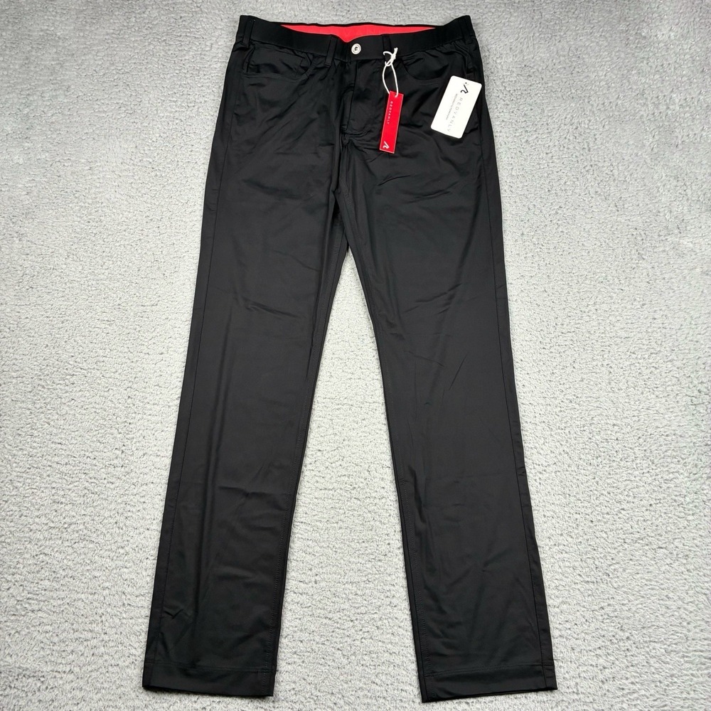 Redvanly Kent Pull On Golf Pants Men's Small Black Athletic Athleisure NWT